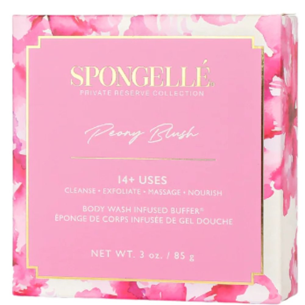 BNIB Spongelle Peony Blush Body Wash Infused Buffer